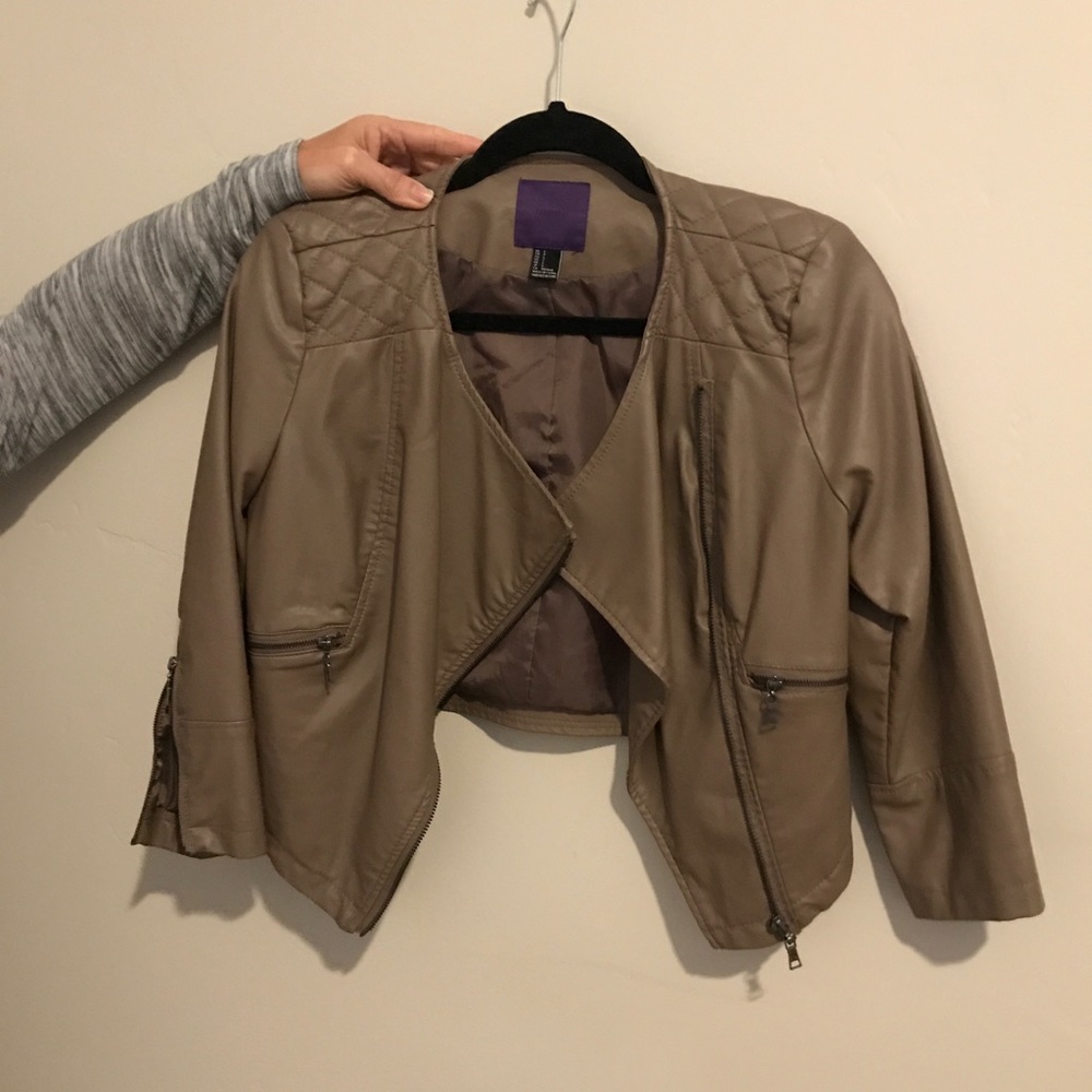 Faux leather jacket